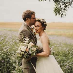Rustic locally sourced wedding flowers Fife