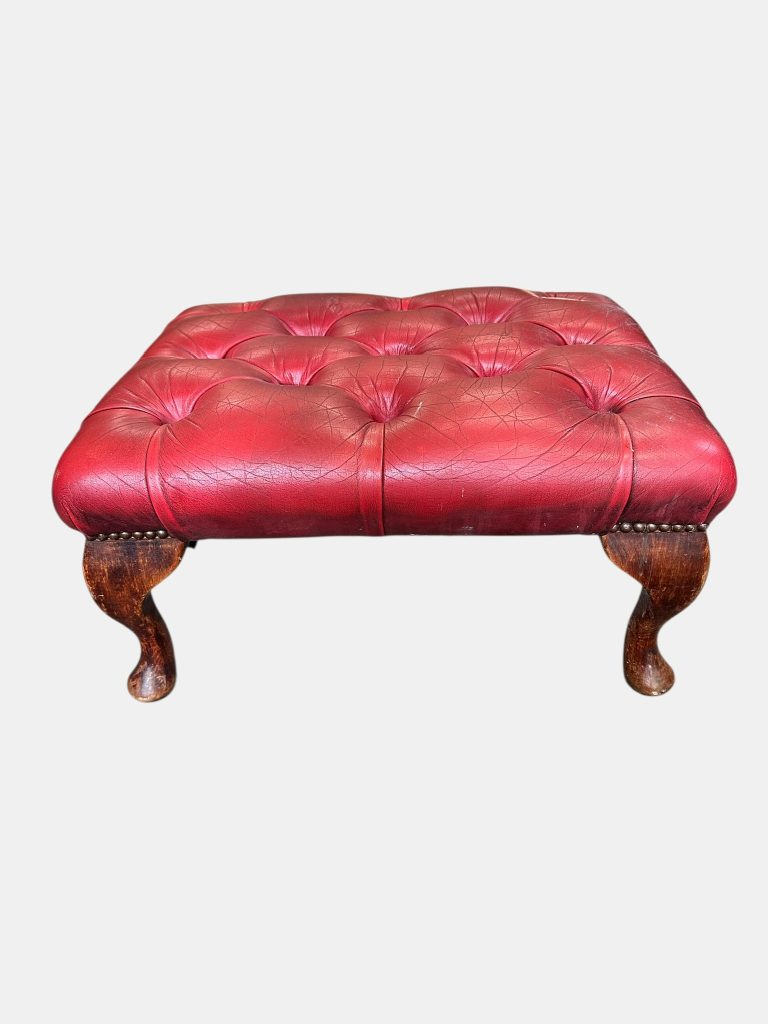 Oxblood Vintage Footstool