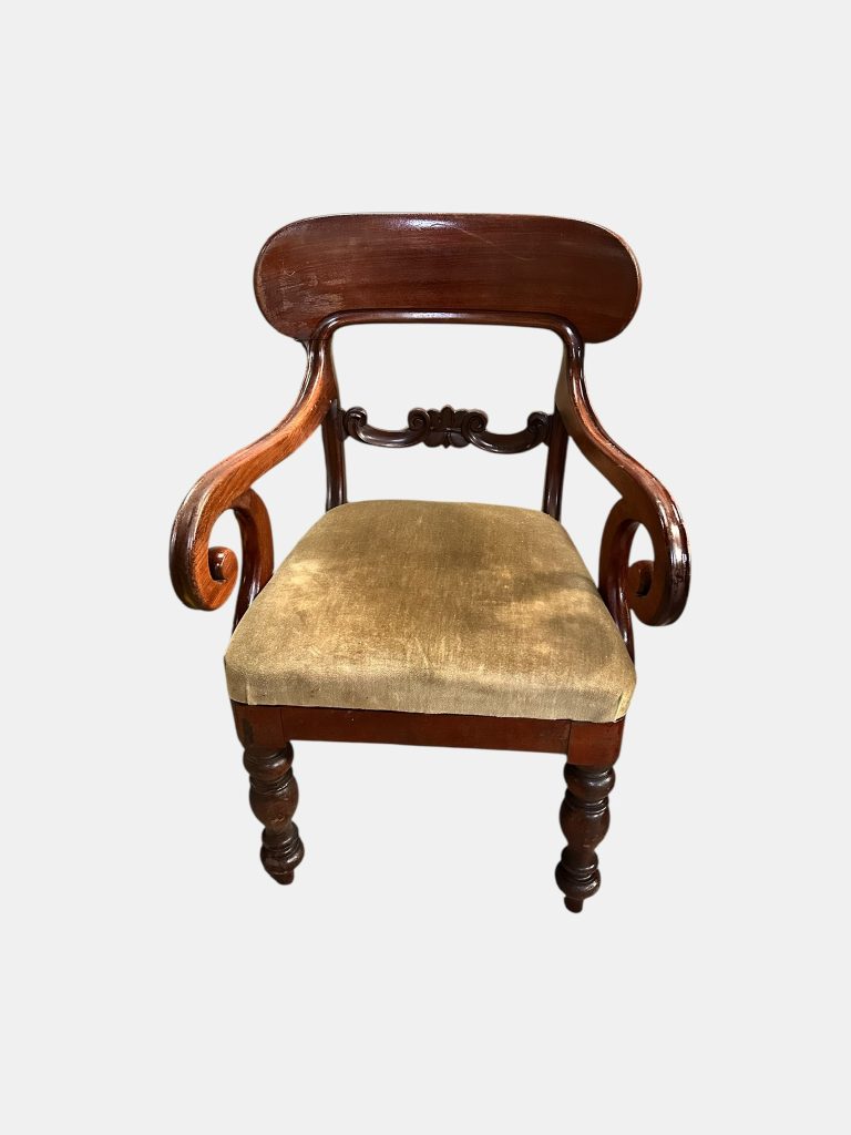 Antique Green Captain’s Chair