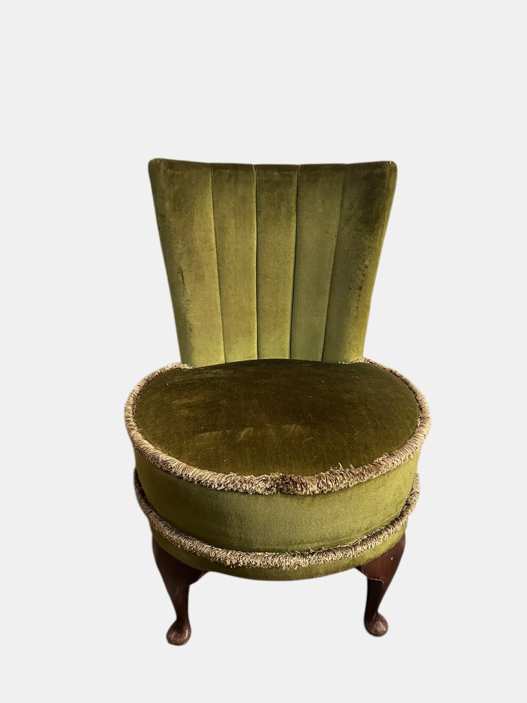 Vintage Green Tassle Chair