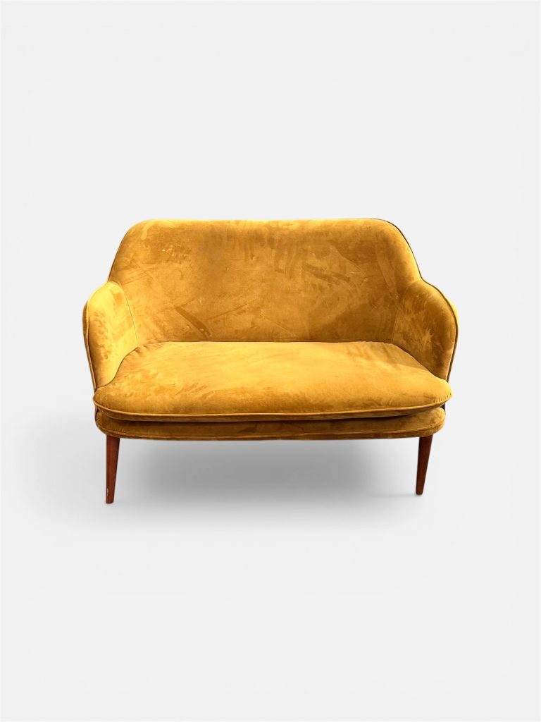 Yellow 2-seater velvet Sofa