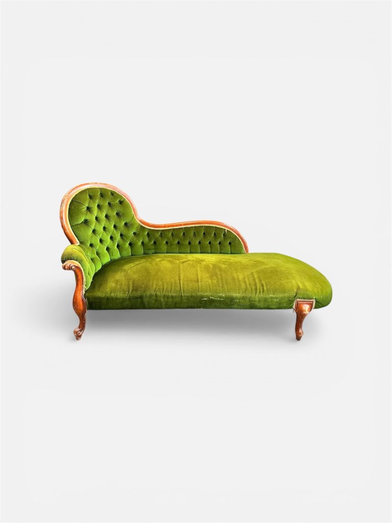 Antique Green Chaise Longue